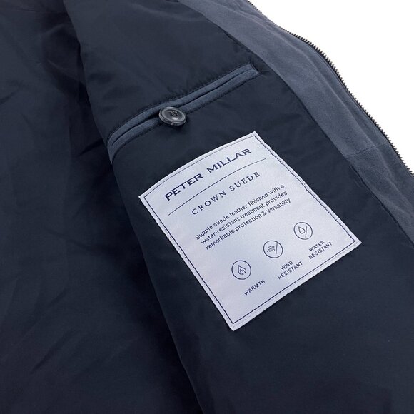 Peter Millar Crown Essex Suede Vest Quilted Jacket Mens XXL Galaxy Gray NWT - Picture 8 of 11